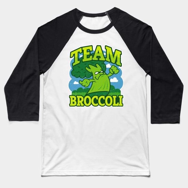 Team Broccoli - Funny Broccoli Sports Baseball T-Shirt by propellerhead